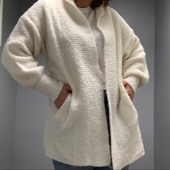 Vintage Balloon Sleeve Oversized Textured Cardigan - Picture 11 of 11